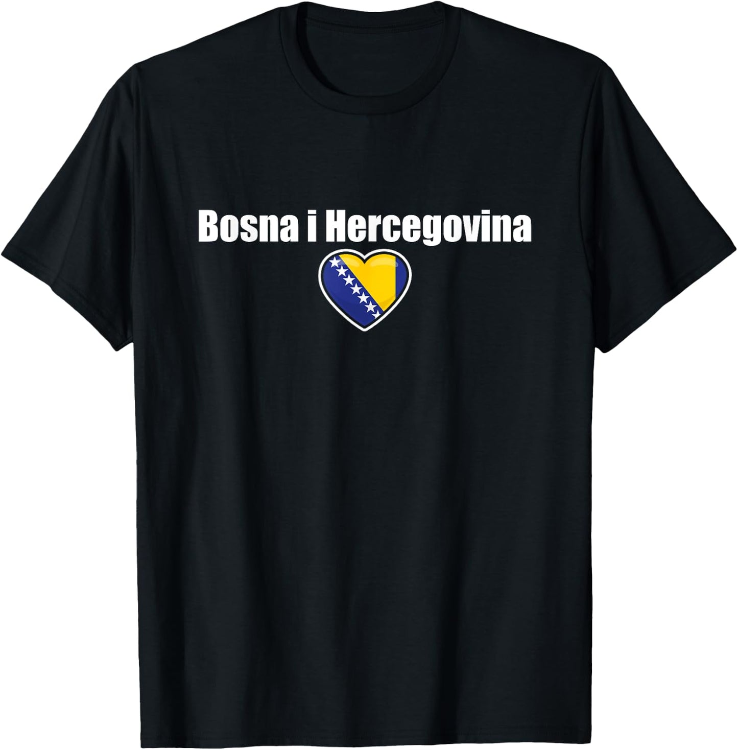 Bosna i Hercegovina Bosnia Flag Bosnian Pride , Black, S T-Shirt - T-Shirt | Black