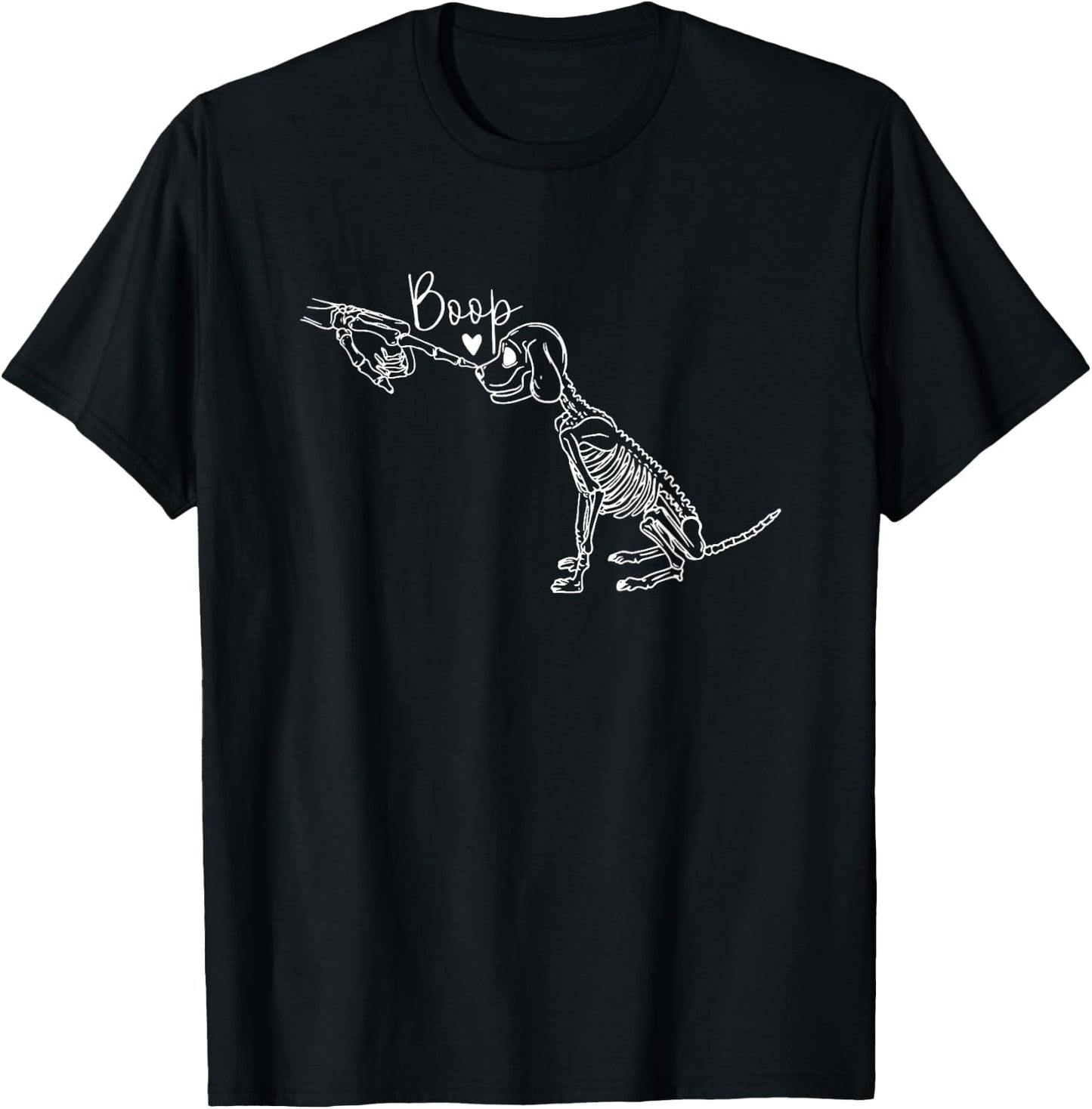 dog skeleton boop Men Women T-Shirt - T-Shirt | Black