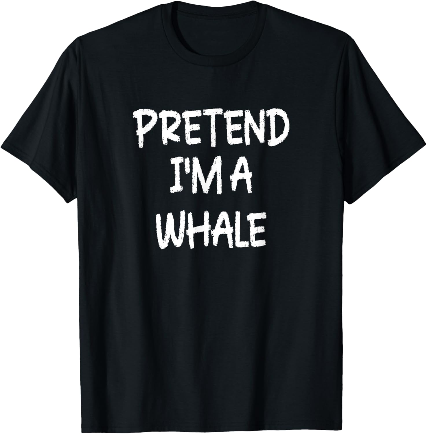 Pretend I'm a Whale Lazy Last Minute Halloween Costume T-Shirt - T-Shirt | Black