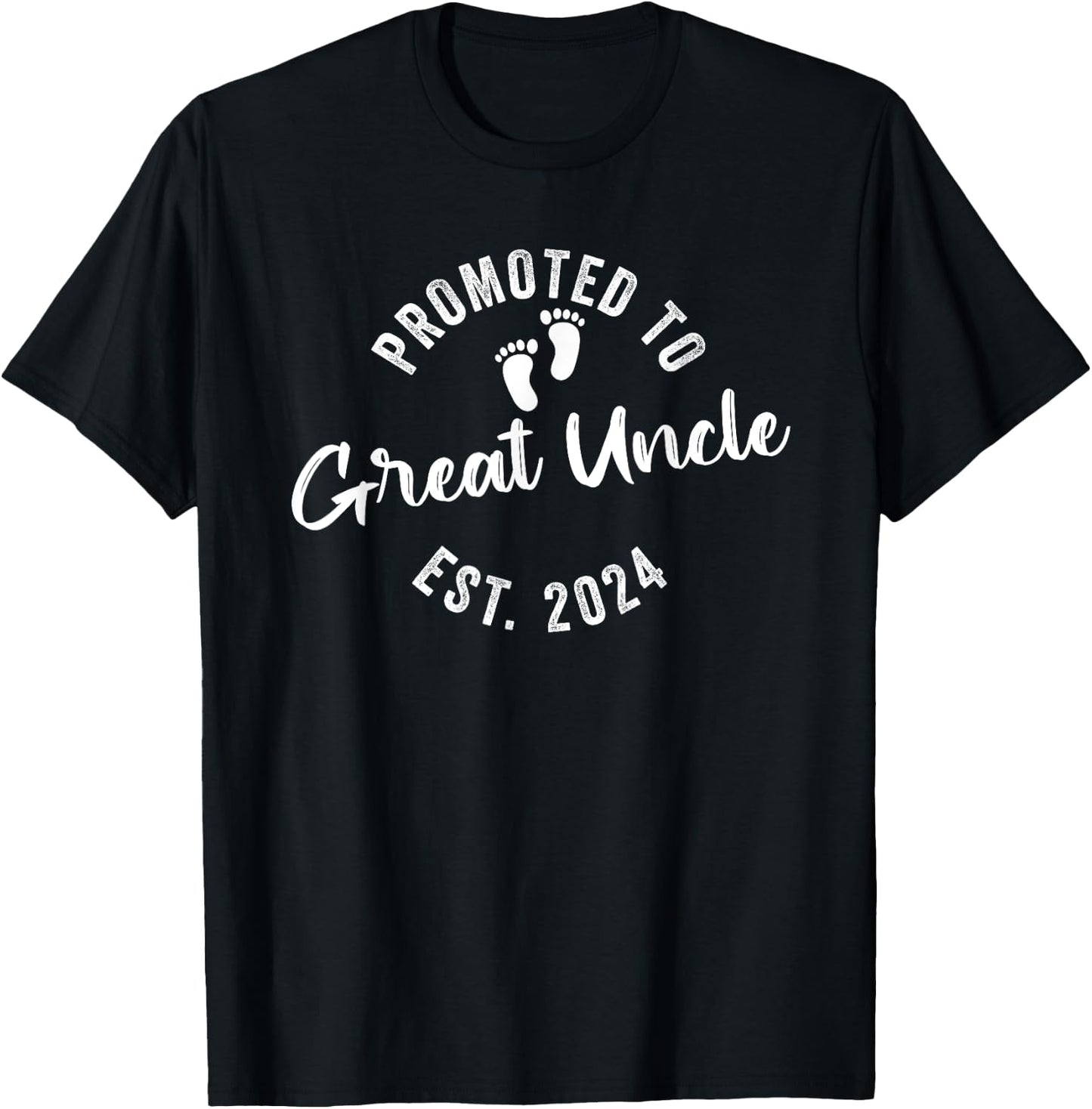 Promoted To Great Uncle 2024 T-Shirt - T-Shirt | Black