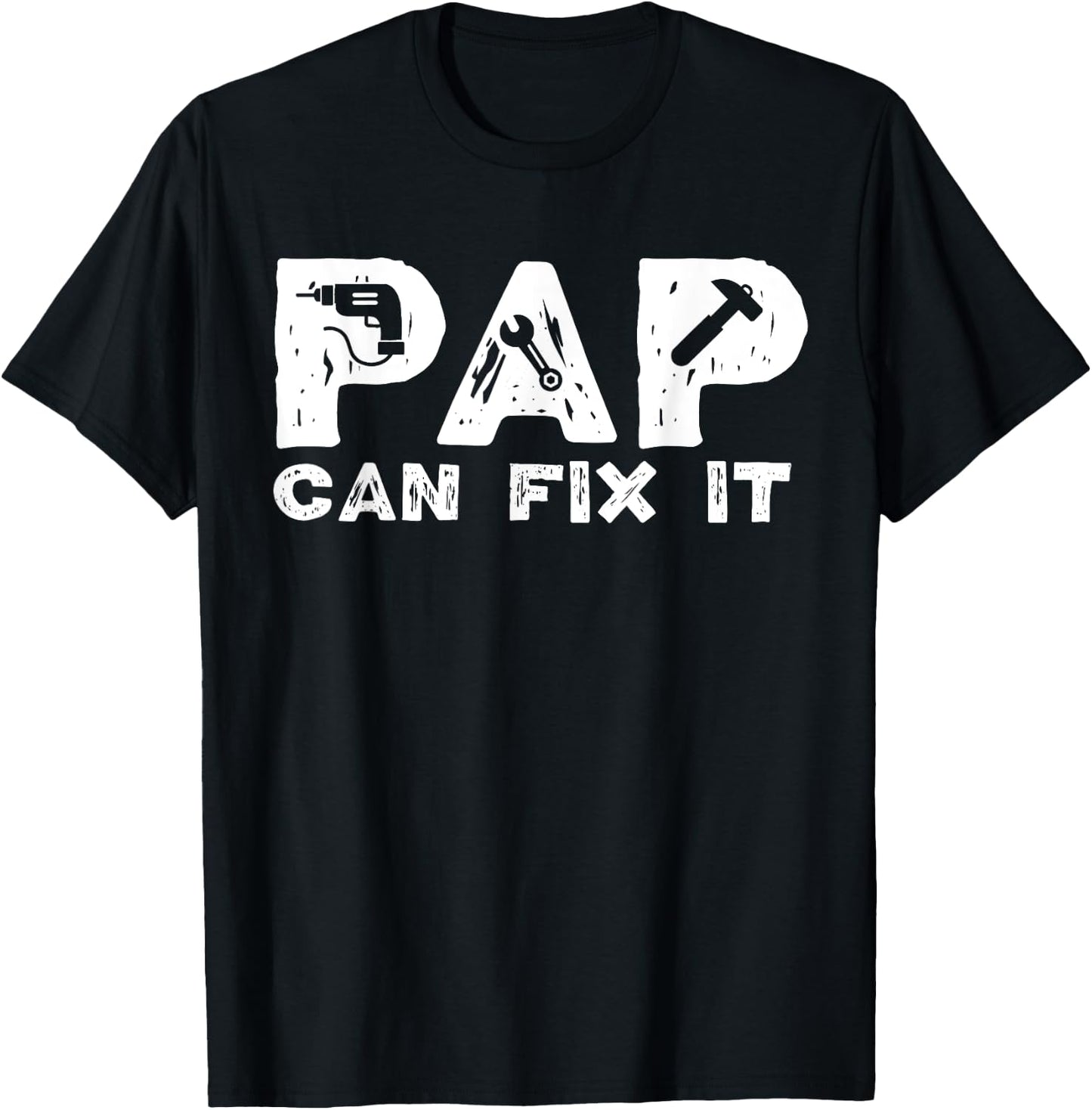 Pap Can Fix It Pap Grandpa Pap Grandfather T-Shirt - T-Shirt | Black