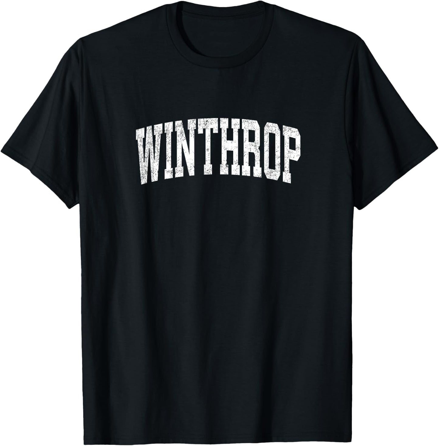 Winthrop Massachusetts MA Vintage Athletic Sports Design T-Shirt - T-Shirt | Black