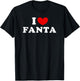 I Love Fanta, J'Aime Fanta , Black, S T-Shirt - T-Shirt | Black