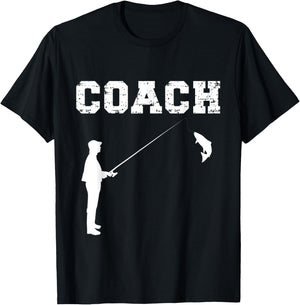 Fishing Coach Design. Fishing Instructor / Teacher T-Shirt - T-Shirt | Black
