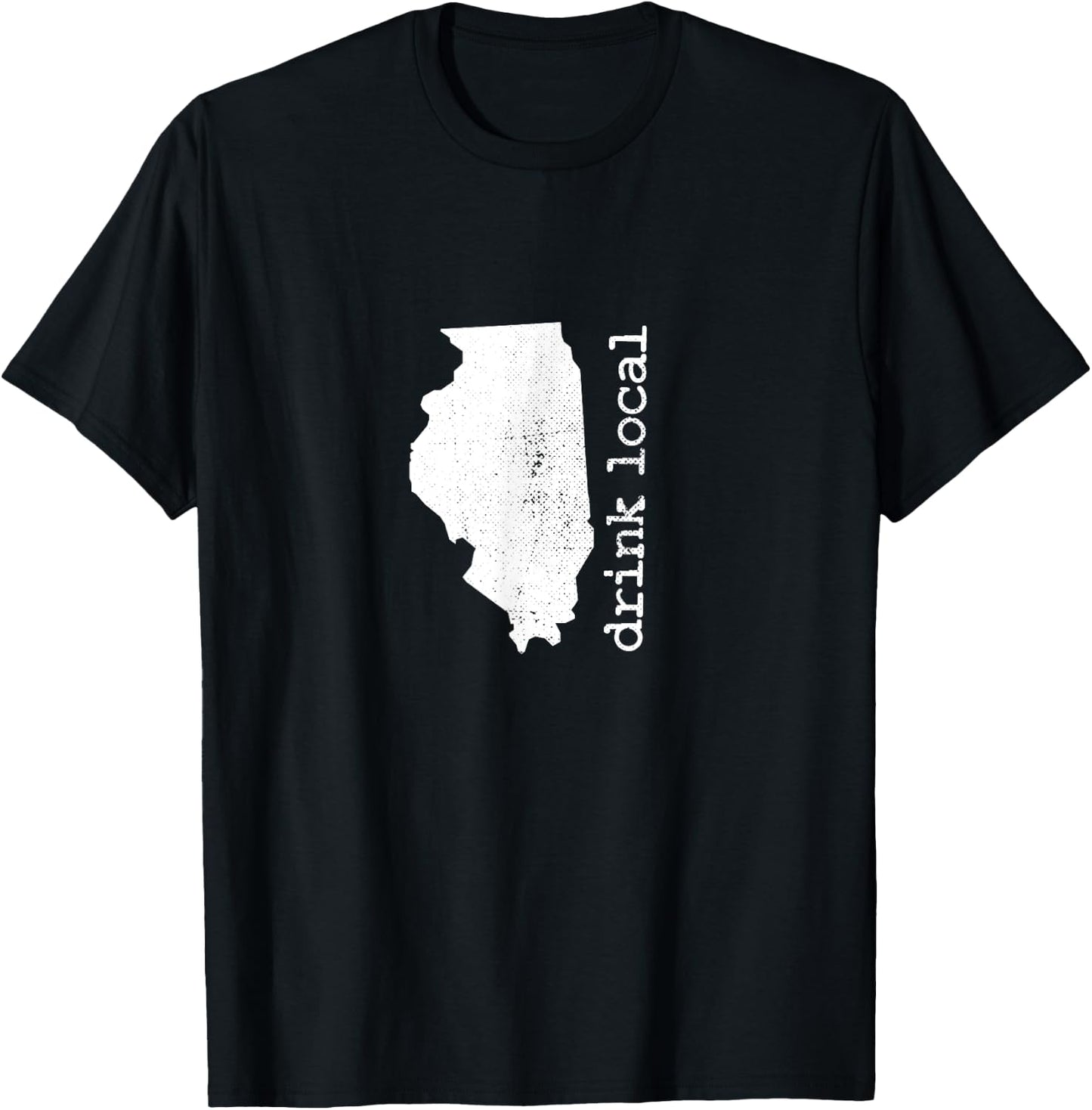 Drink Local Illinois Craft Beer Brewery Enthusiast T-Shirt - T-Shirt | Black