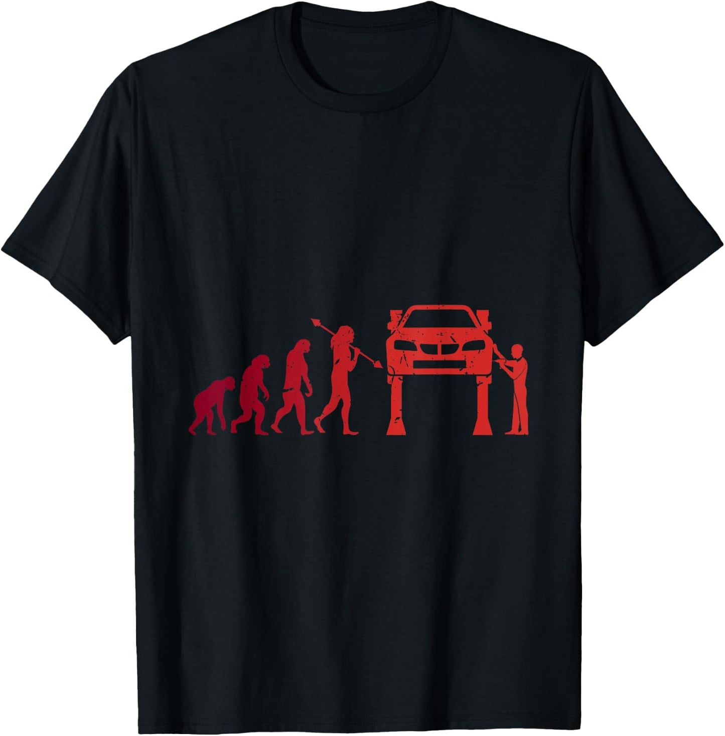 KFZ Mechaniker Evolution Werkstatt Automechaniker T-Shirt - T-Shirt | Black