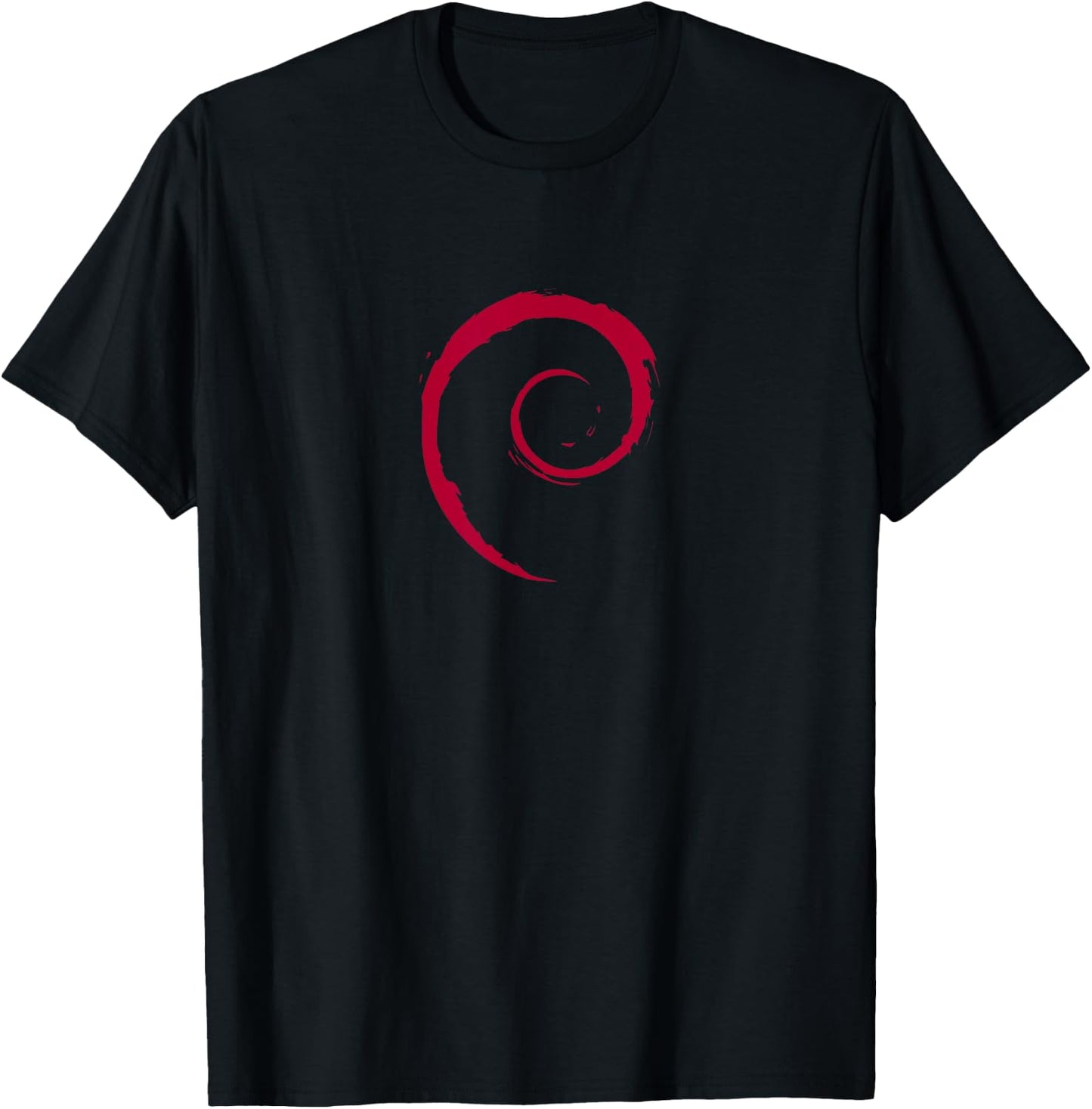 Debian Offizielles Spiral-Wirbel-Logo Linux Distro OS T-Shirt - T-Shirt | Black