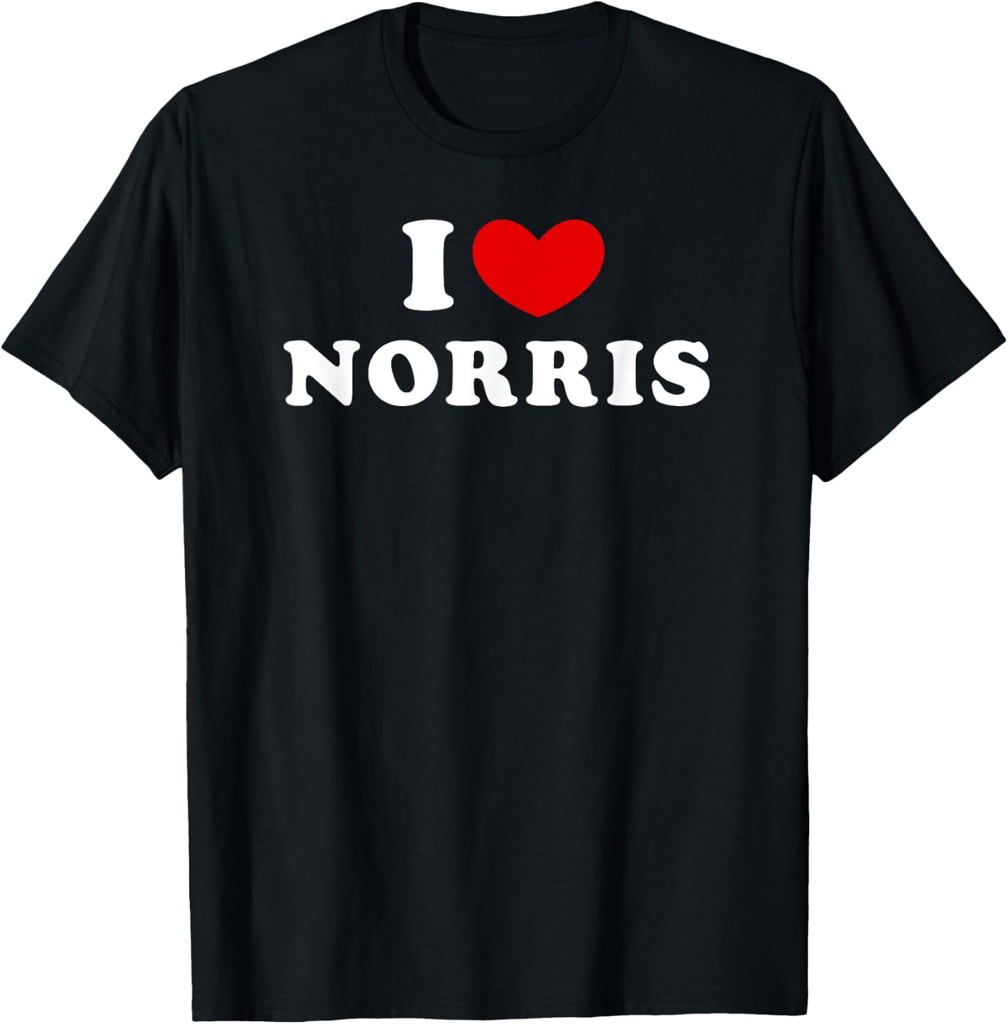 I Love Norris, J'Aime Norris , Black, S T-Shirt - T-Shirt | Black