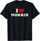 I Love Norris, J'Aime Norris , Black, S T-Shirt - T-Shirt | Black