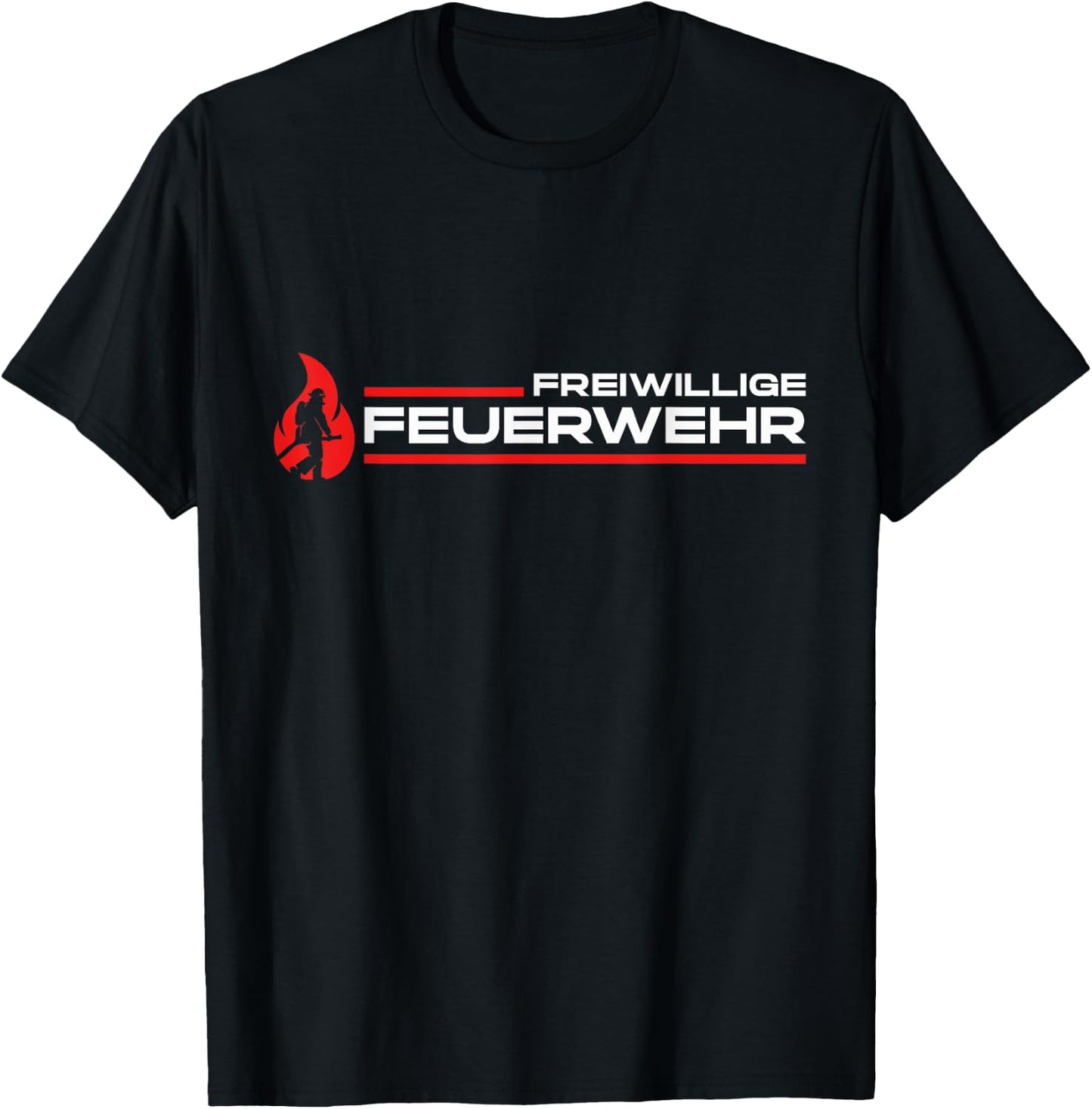 Freiwillige Feuerwehr Feuerwehrfrau Feuerwehrmann Geschenk T-Shirt - T-Shirt | Black