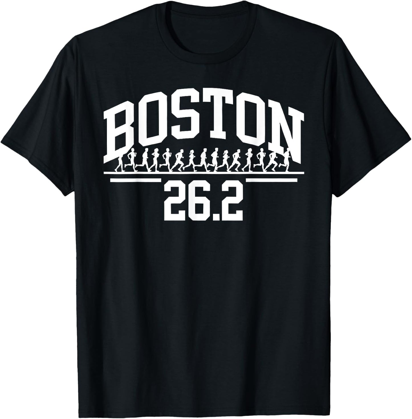 Boston 26.2 Running Marathon Finisher Celebration Runner Run T-Shirt - T-Shirt | Black