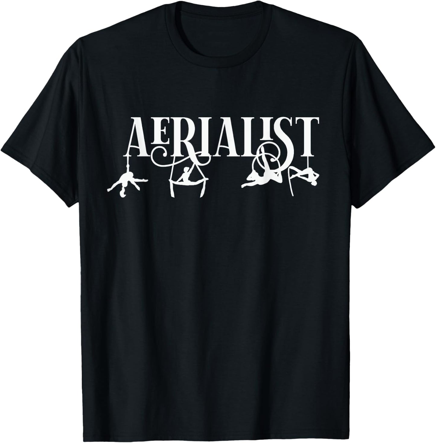 Aerial Silks Girls Aerial Arts Aerial Yoga Aerialist Acrobat T-Shirt - T-Shirt | Black