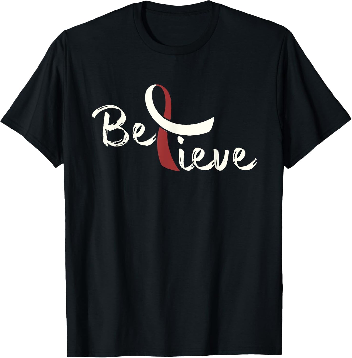 Believe - Head And Neck Cancer Shirt Gift T-Shirt - T-Shirt | Black