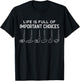 Life Is Full Of Important Choices Golfer Golf Player Novelty T-Shirt - T-Shirt | Black