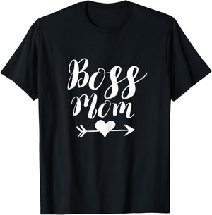 Boss Mom Shirt - Workout Top - Funny Women's Shirt T-Shirt - T-Shirt | Black