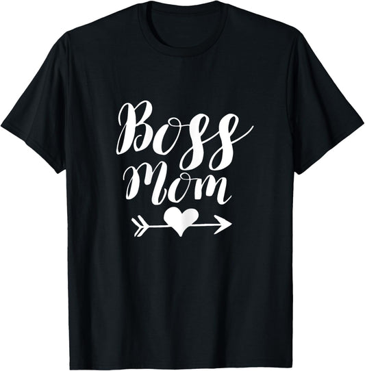 Boss Mom Shirt - Workout Top - Funny Women's Shirt T-Shirt - T-Shirt | Black