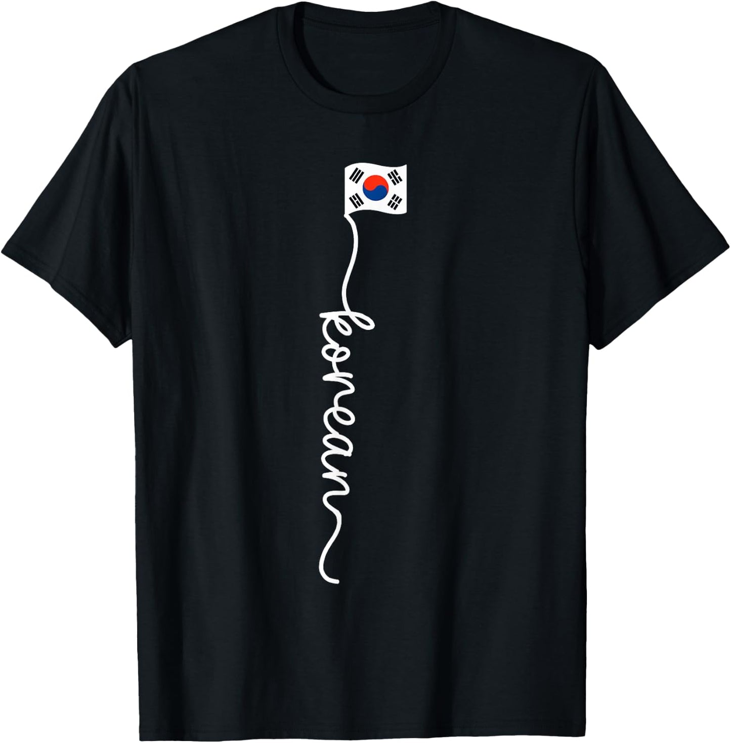 Phrase coréenne Hangul Lettres Drapeau Corée du Sud Signature T-Shirt - T-Shirt | Black