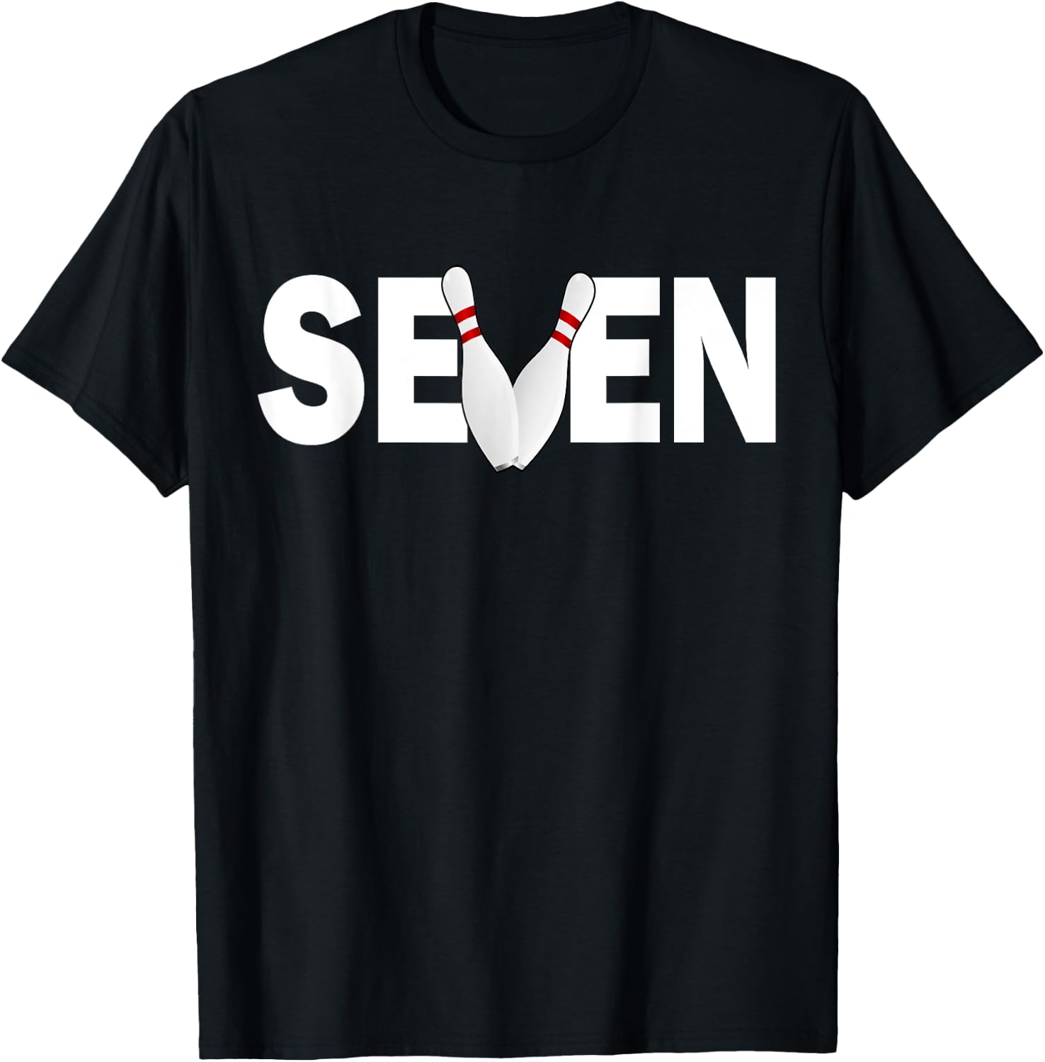 7th Birthday Seven 7 Years Old Bowling Party 2012 Birthday T-Shirt - T-Shirt | Black