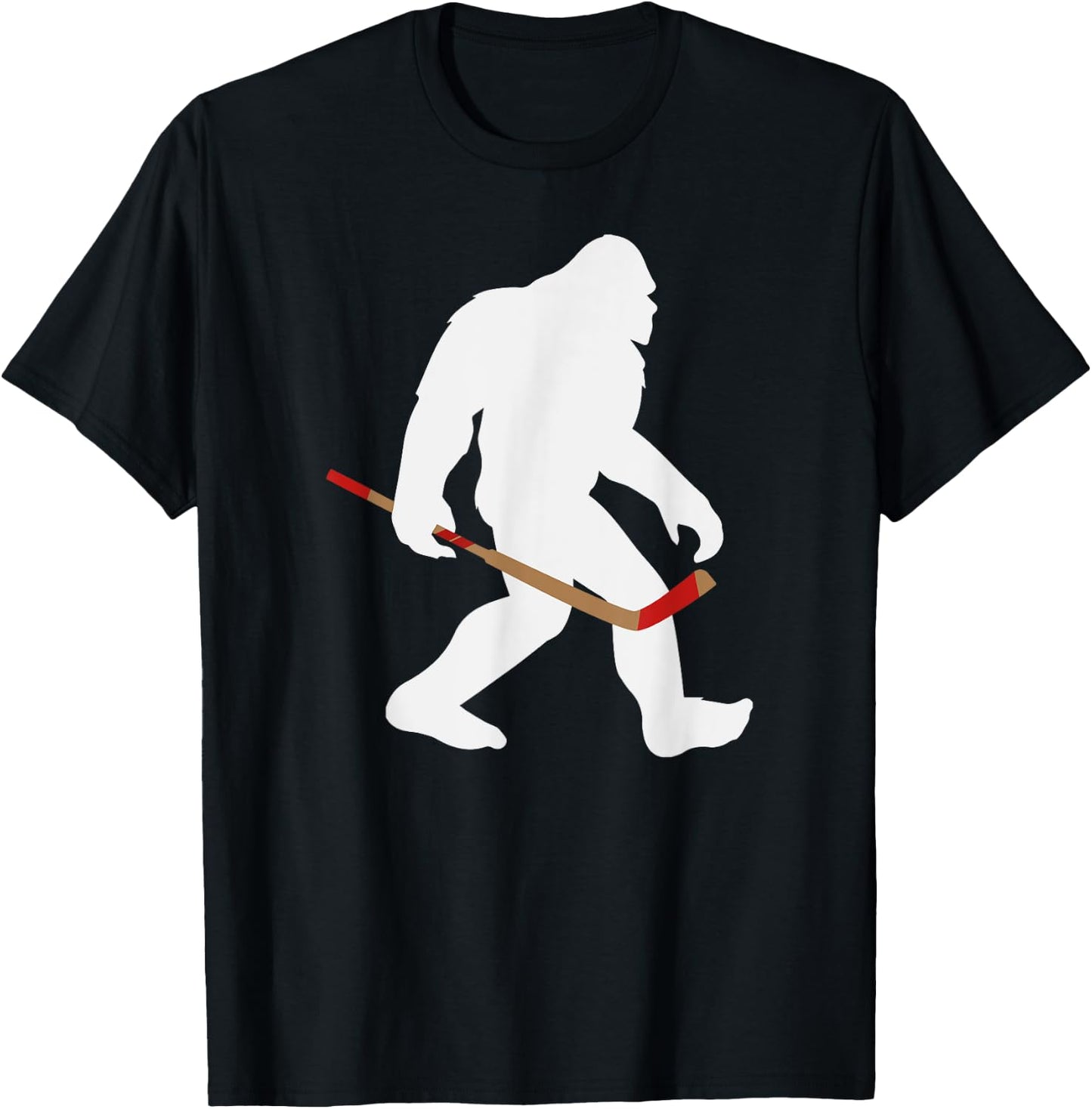 Sasquatch Bigfoot Hockey Player Funny Hockey Lovers T-Shirt - T-Shirt | Black