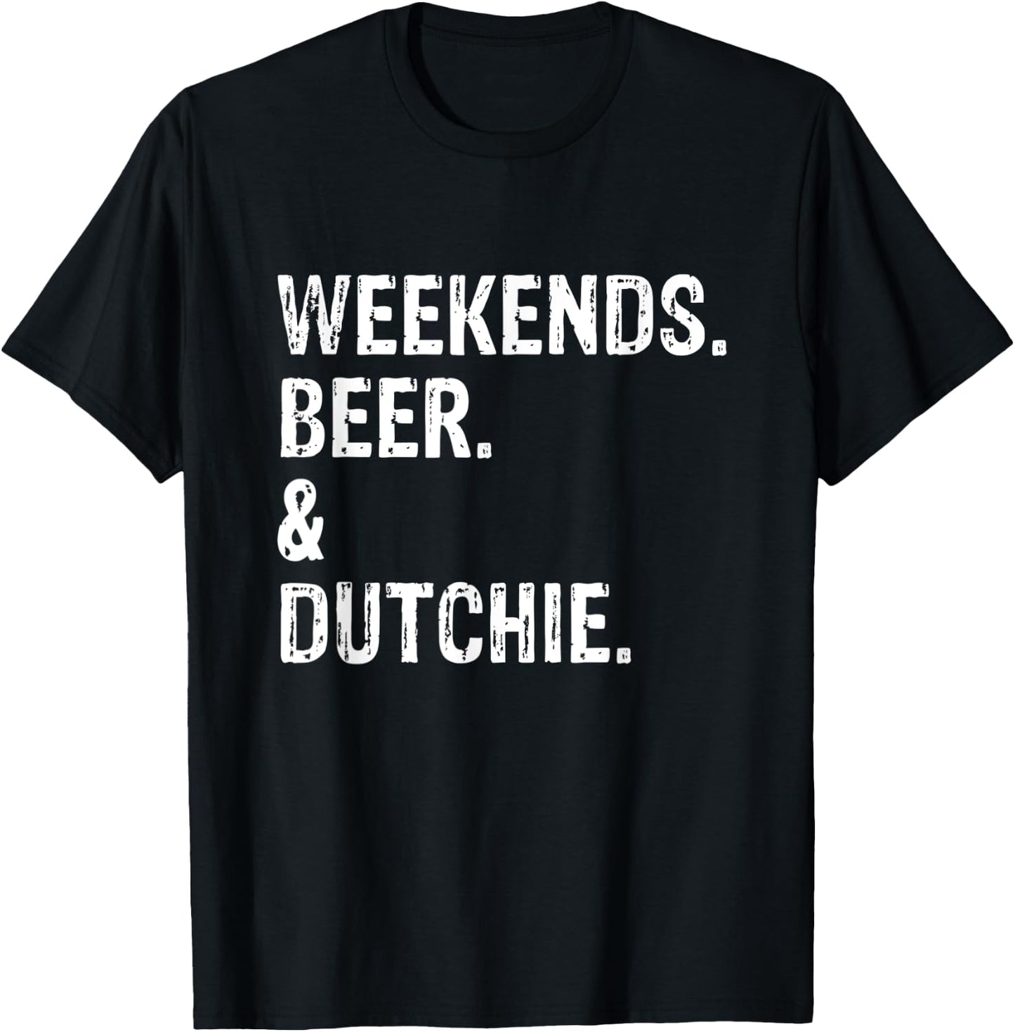 Weekends Beer and Dutchie Funny Summer Dutch Shepherd Dog Men Women T-Shirt - T-Shirt | Black