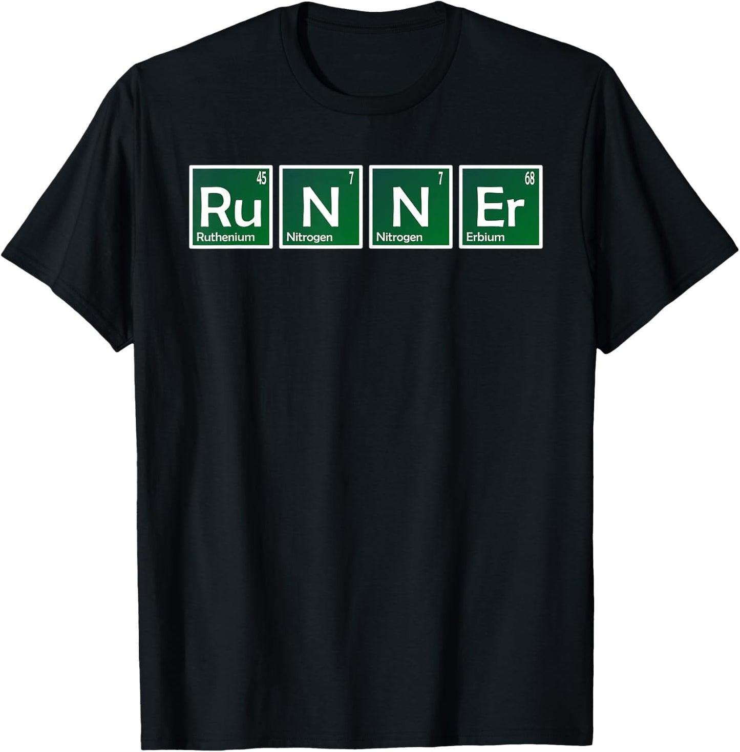 Elements of Runner - I love Science Periodic Table T-Shirt - T-Shirt | Black