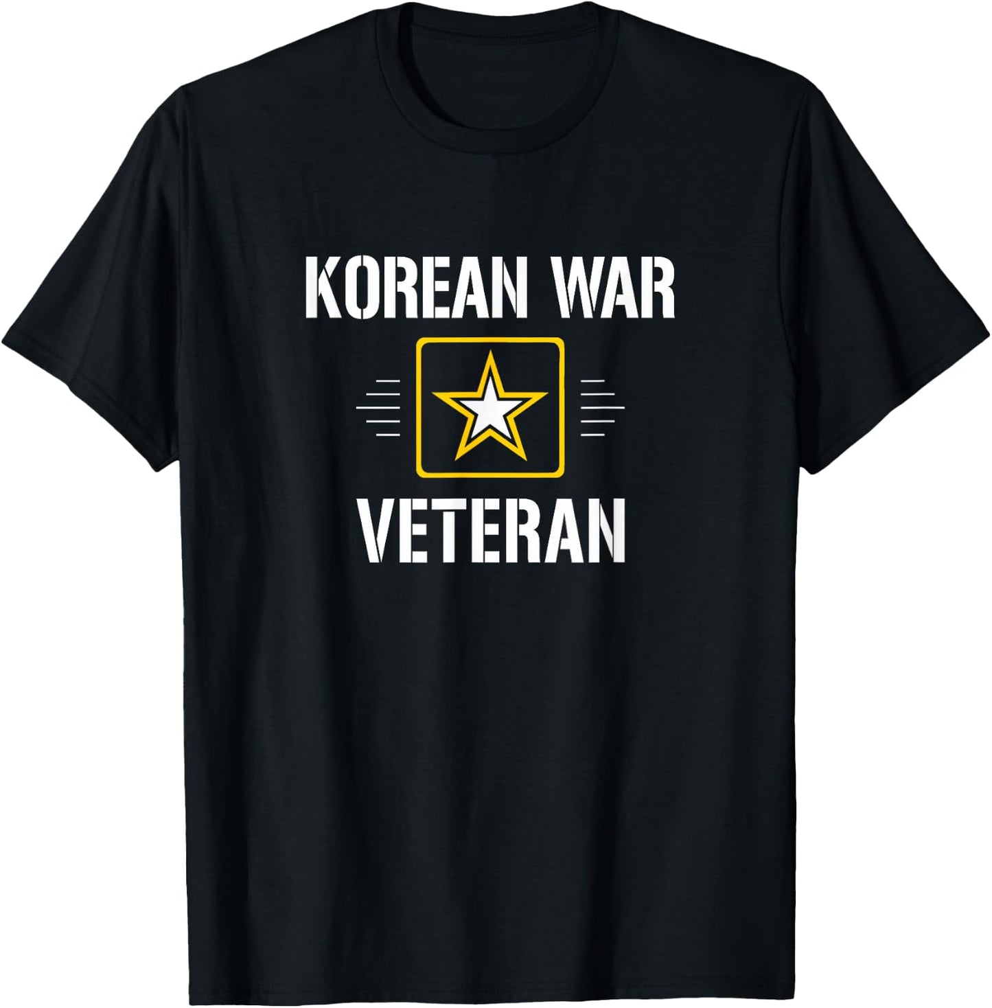 Korean War Veteran - -Adults Classic Fit Black Cotton 60% Polyester 40% Short Sleeve Small T-Shirt - T-Shirt | Black