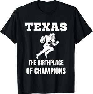 Texas American Football Champion Legends Players Team Fan T-Shirt - T-Shirt | Black