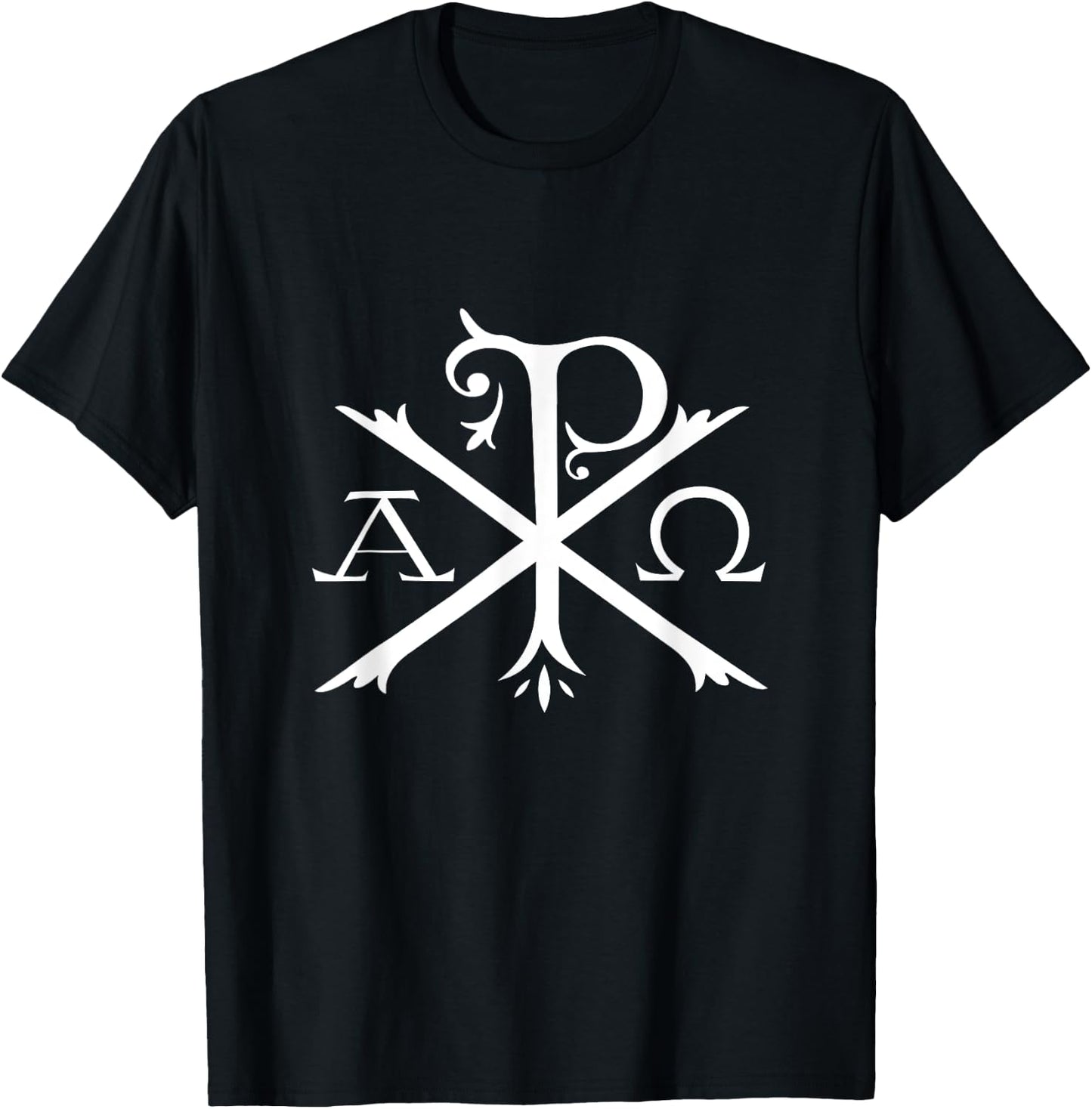 Christian Chi Rho Labarum Christogram Cross Faith T-Shirt - T-Shirt | Black