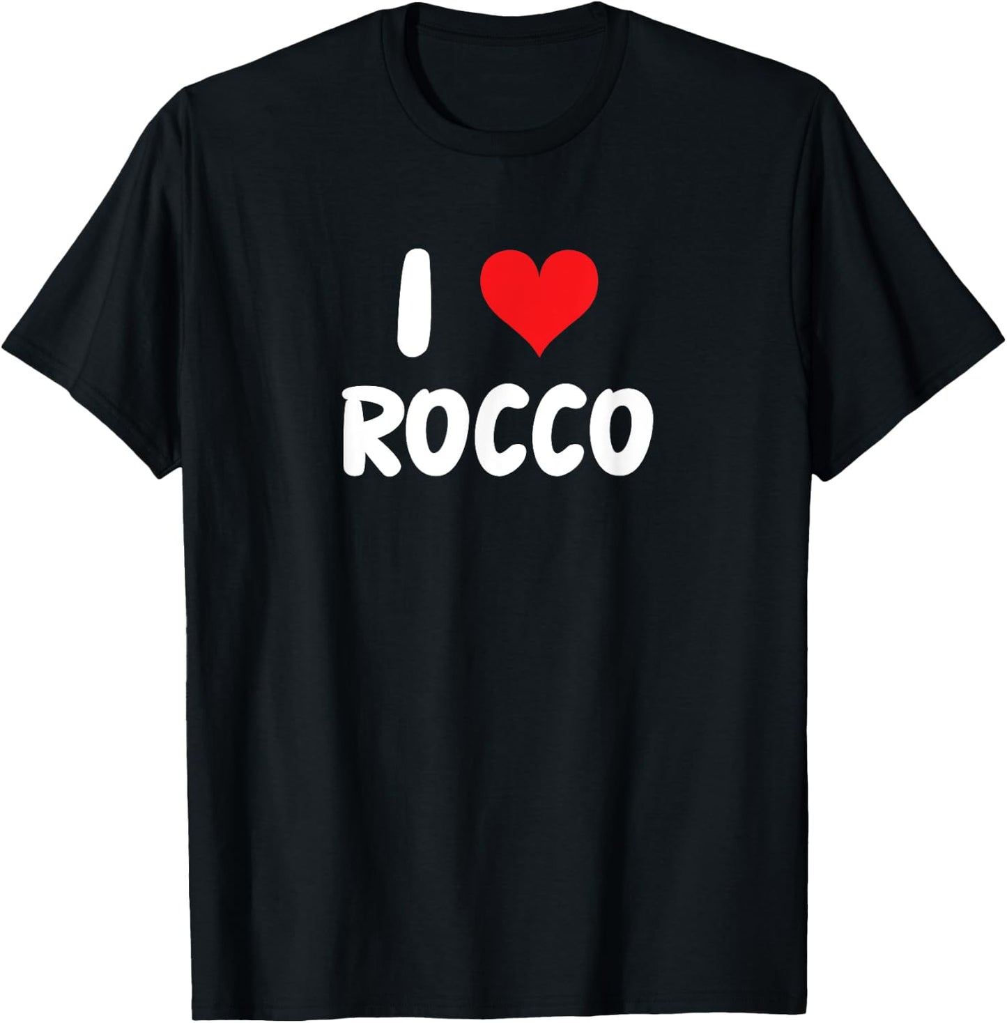 I Love Rocco Heart T-Shirt - T-Shirt | Black