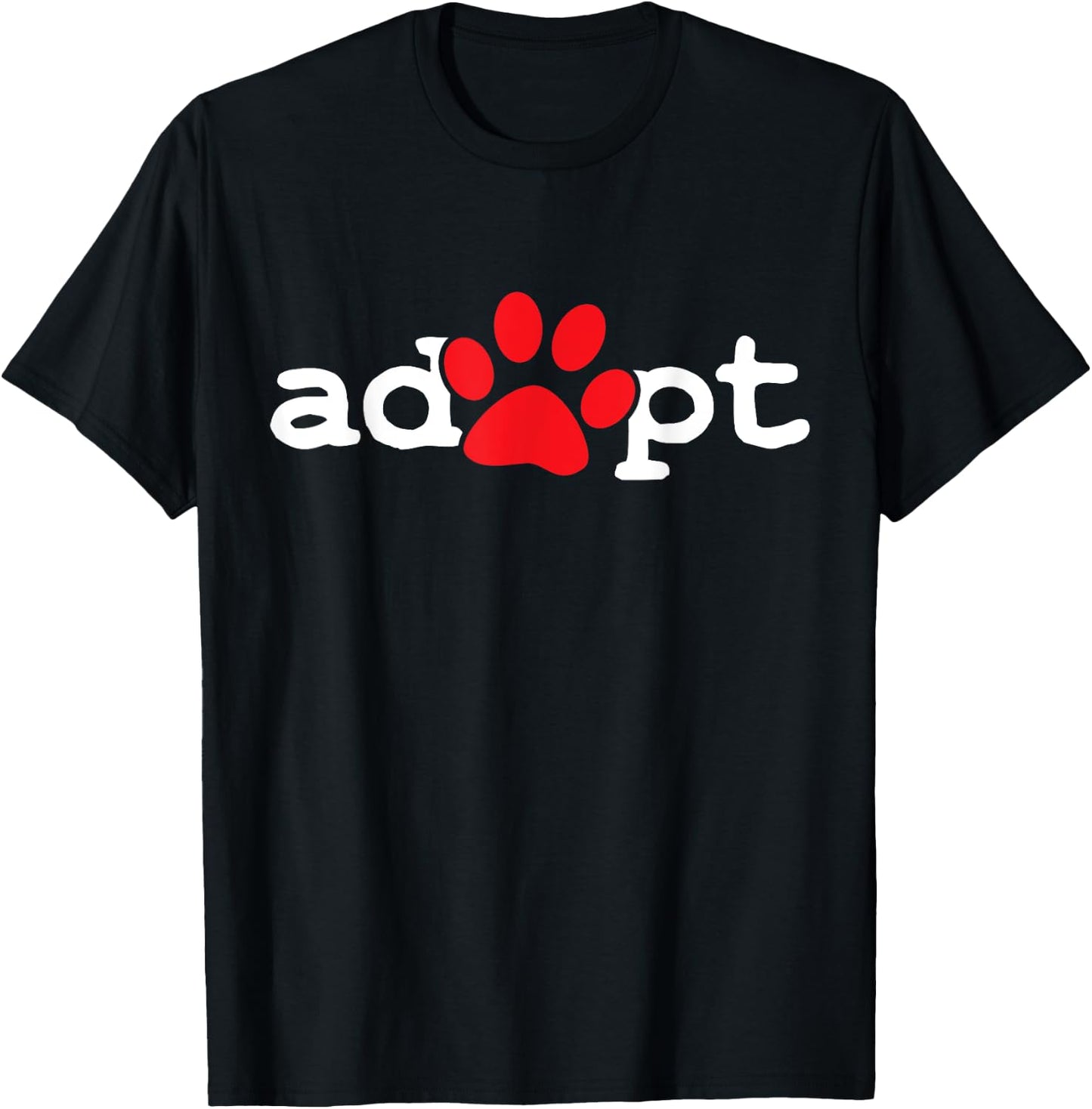 Dog Rescue Adopt Paw Men Women Girls Kids T-Shirt - T-Shirt | Black