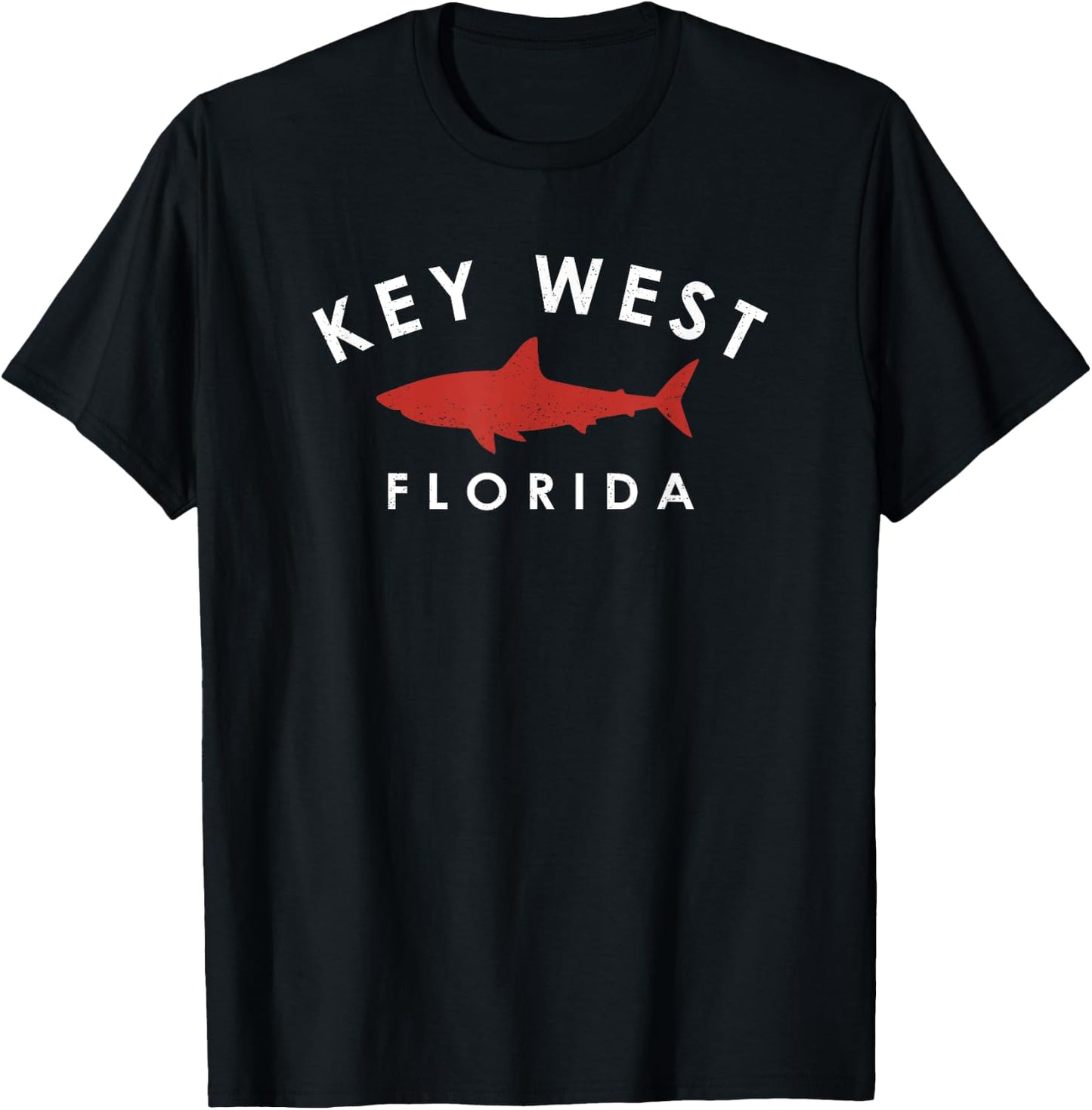 Key West Florida Shark Vacation Souvenir Vintage T-Shirt - T-Shirt | Black