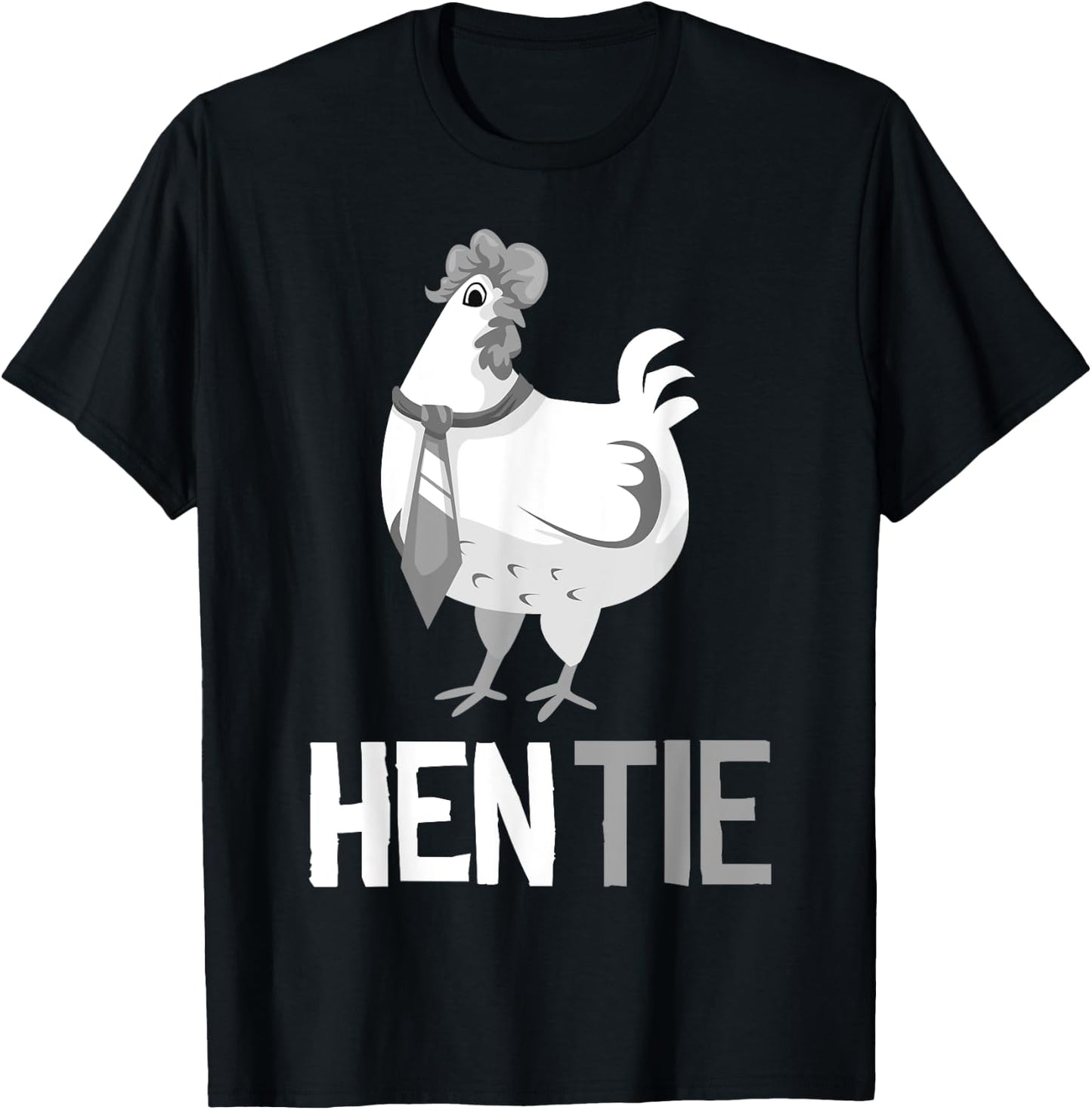 Funny Hen Tie Gift Women Chicken Japanese Anime T-Shirt - T-Shirt | Black
