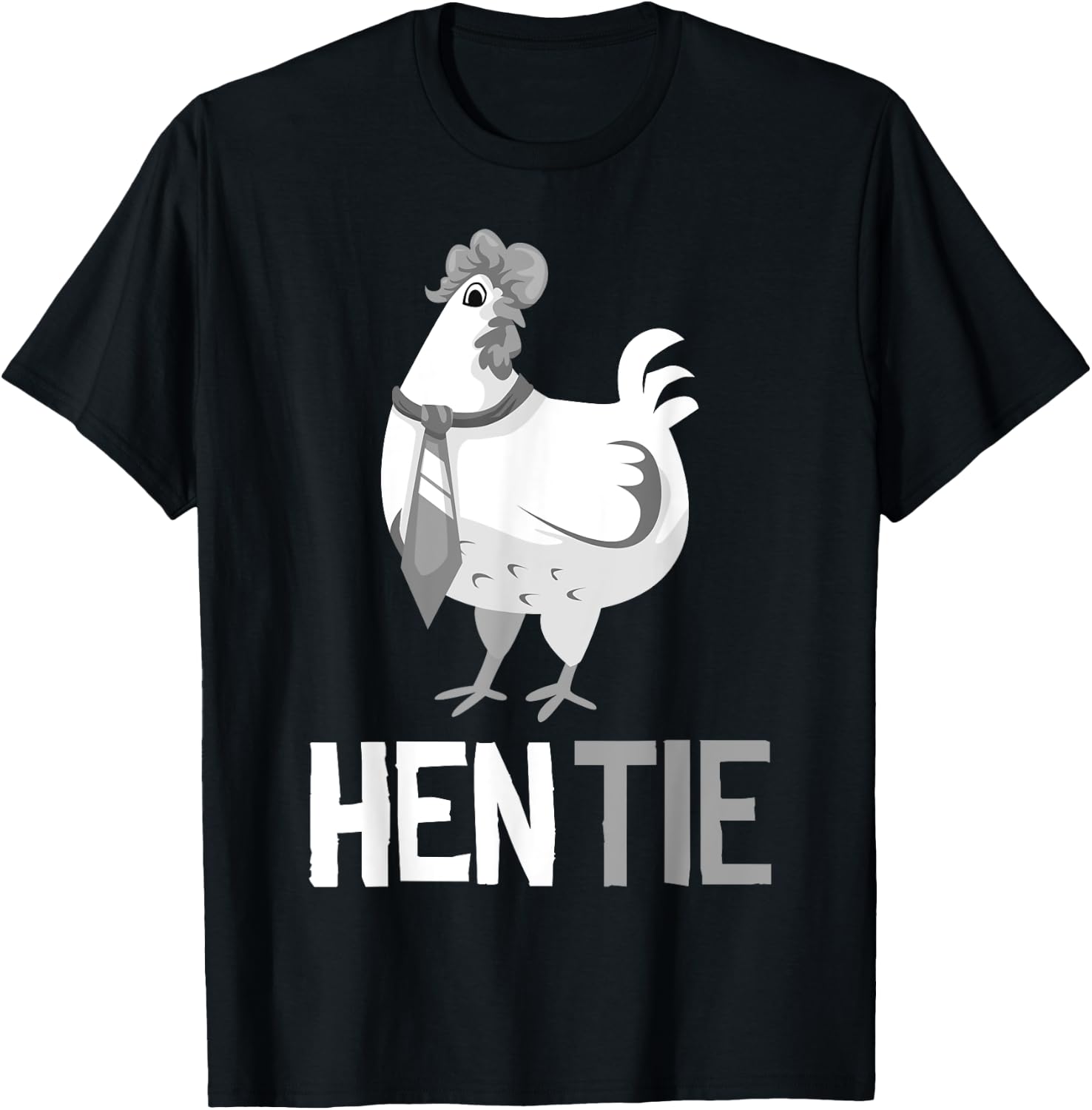 Funny Hen Tie Gift Women Chicken Japanese Anime T-Shirt - T-Shirt | Black