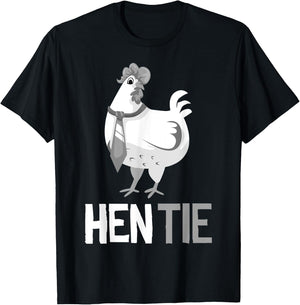 Funny Hen Tie Gift Women Chicken Japanese Anime T-Shirt - T-Shirt | Black