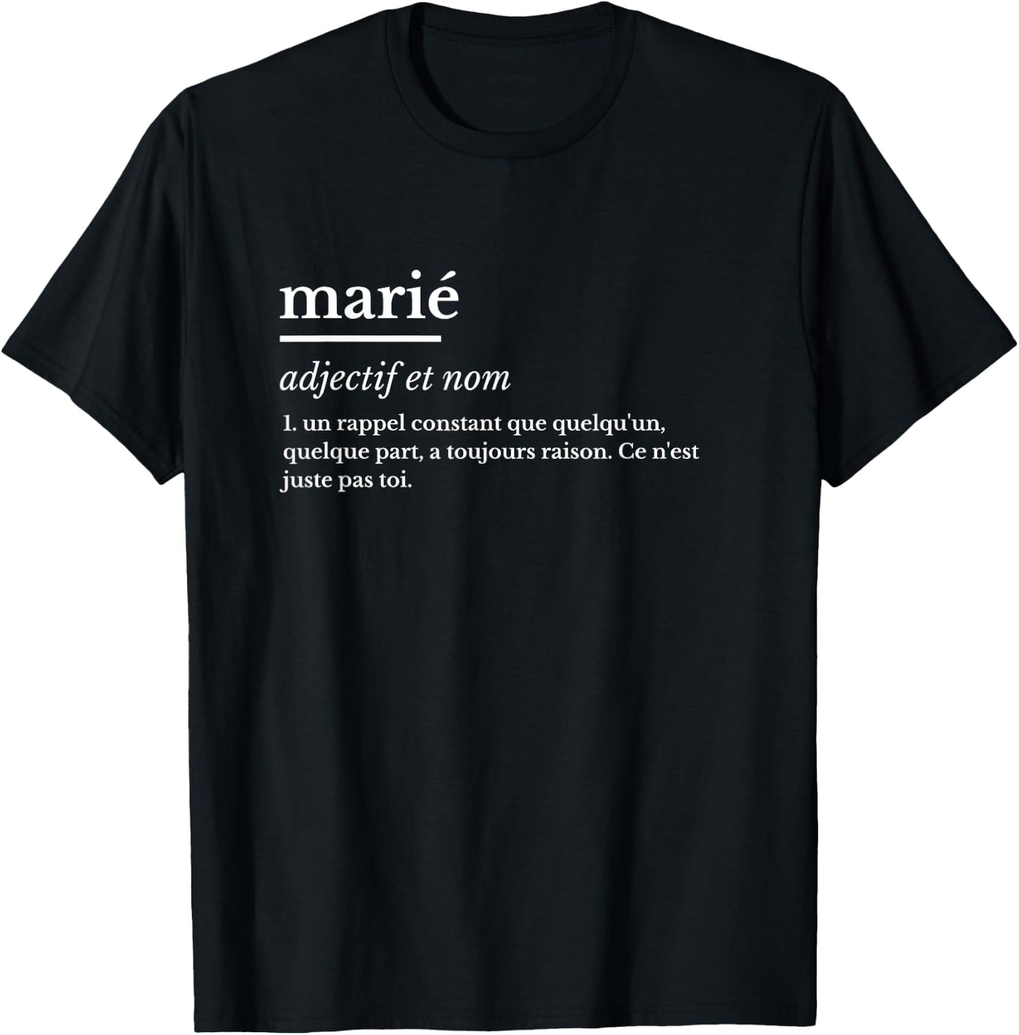 Wedding joke humorous funny definition of couple , Black, S T-Shirt - T-Shirt | Black