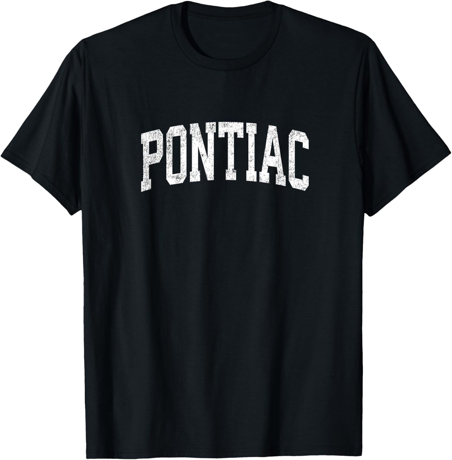 Pontiac Michigan MI Vintage Athletic Sports Design T-Shirt - T-Shirt | Black