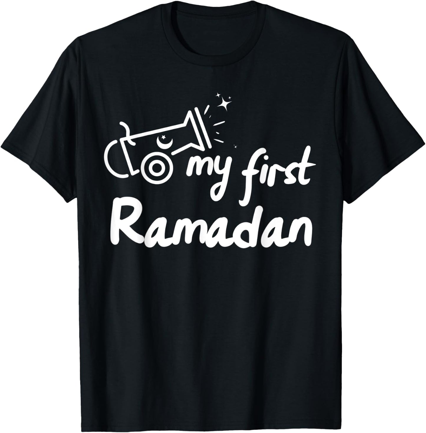 My First Ramadan For Baby, Boys, Girls Kids Fasting Ramadan , black T-Shirt - T-Shirt | Black