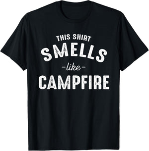 Funny Camping Shirts With Sayings Smells Like Campfire T-Shirt - T-Shirt | Black