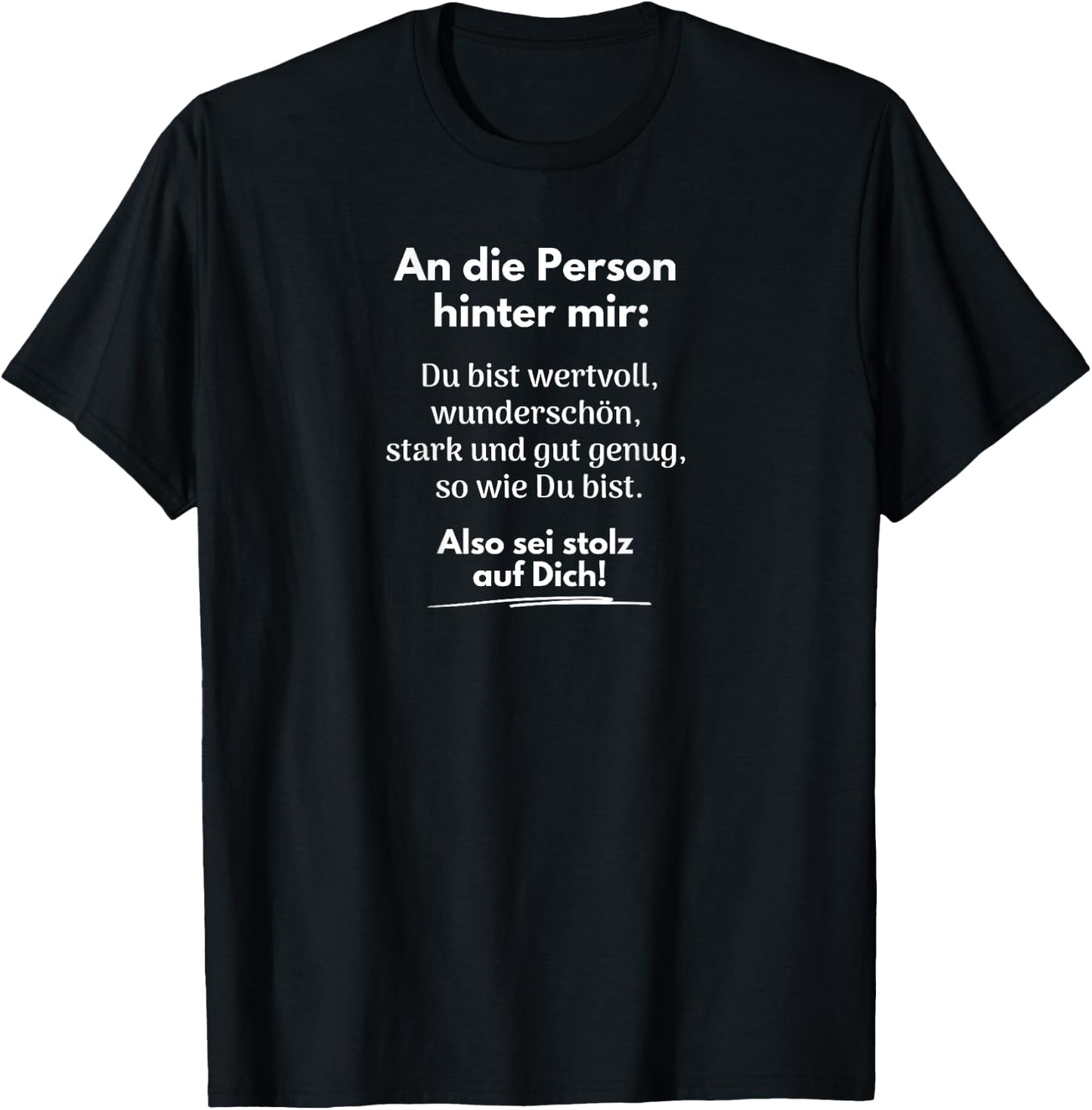 Du bist gut genug! T-Shirt - T-Shirt | Black