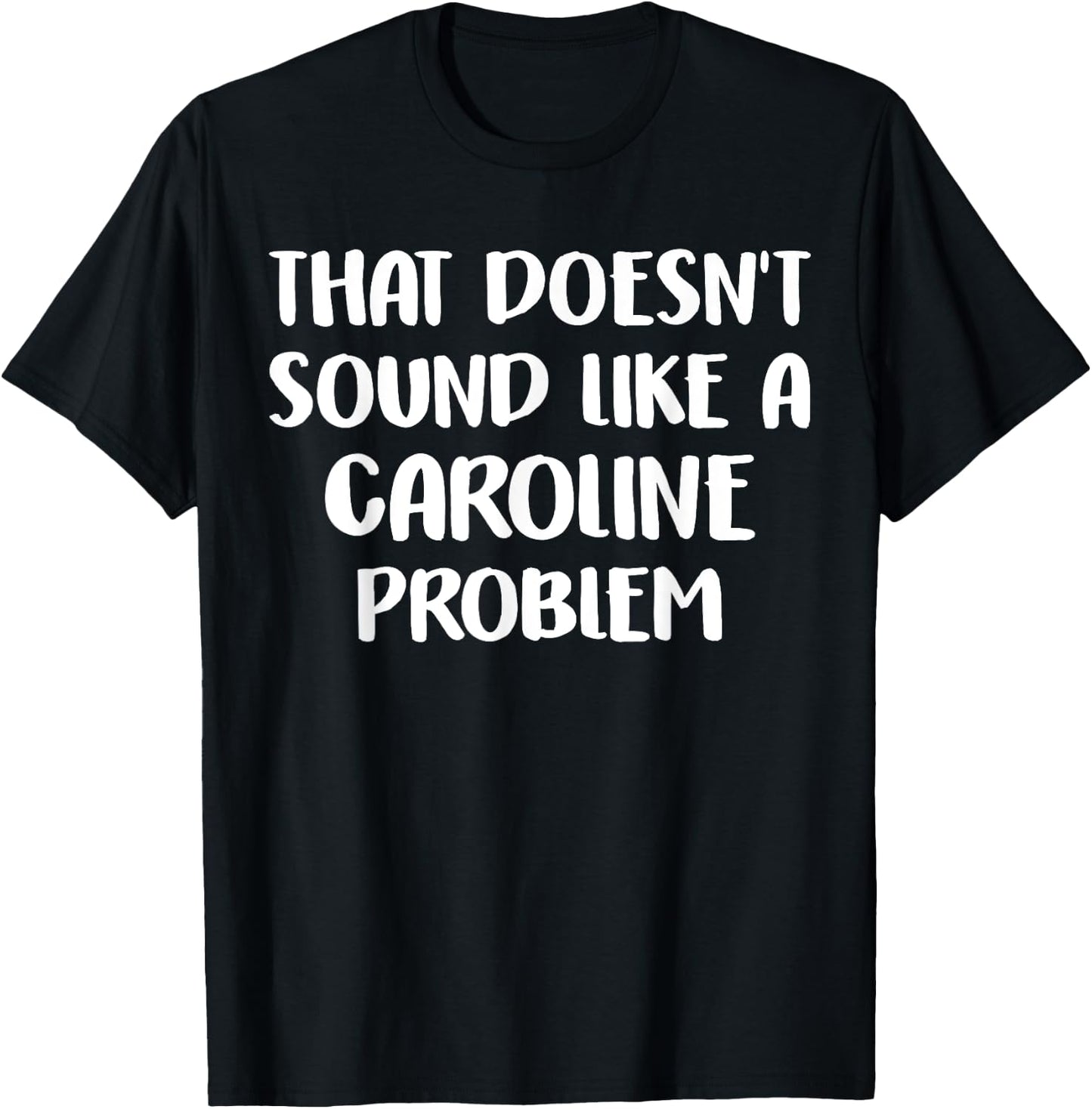 CAROLINE Personalized Cute Flower Girls CAROLINE Name T-Shirt - T-Shirt | Black