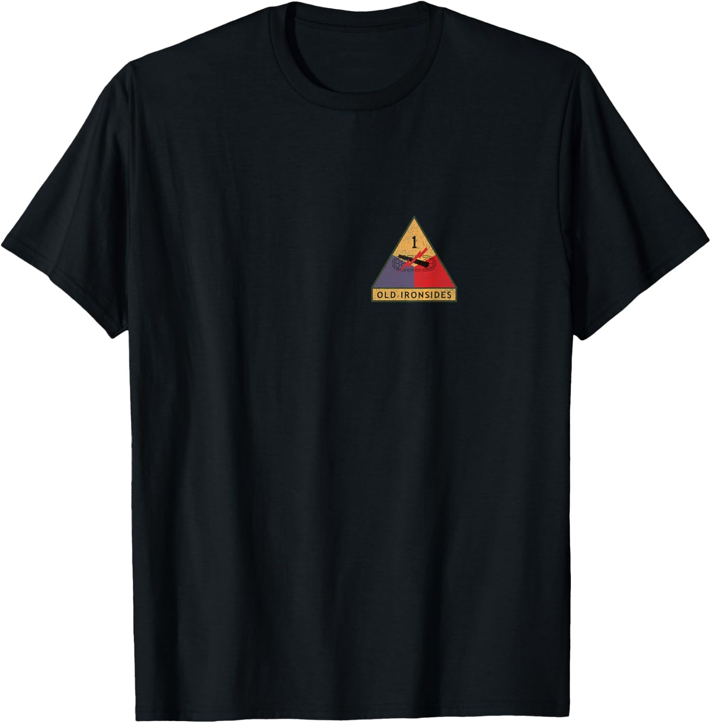 1st Armored Division Old Ironsides Badge Veterans Day Xmas , black, s T-Shirt - T-Shirt | Black