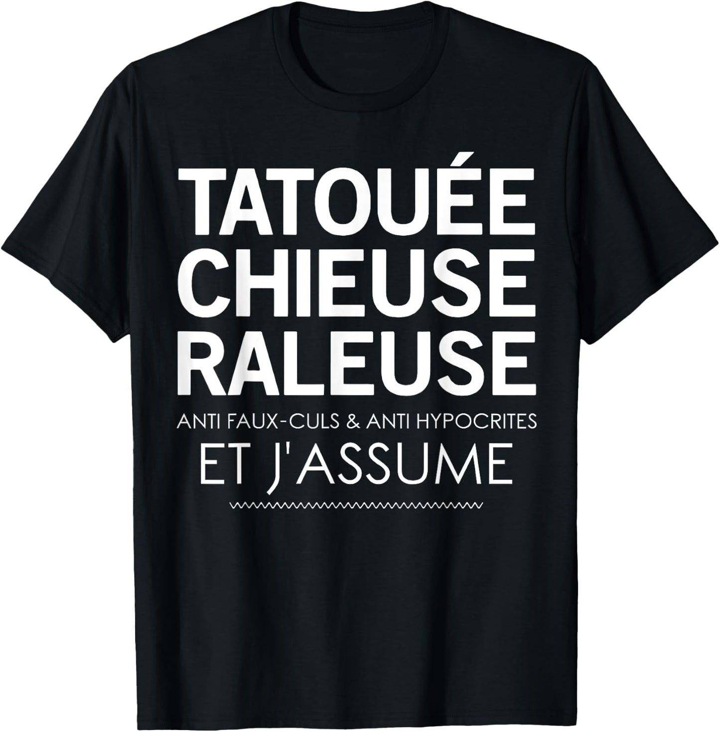 Tattooed, Shagging Anti Fake Ass & Anti Hypocrites , Black, S T-Shirt - T-Shirt | Black