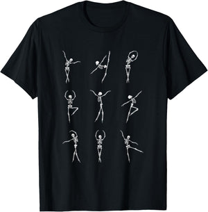 Skeleton Ballerinas Ballet Dance Cute Halloween Costume Girl T-Shirt - T-Shirt | Black