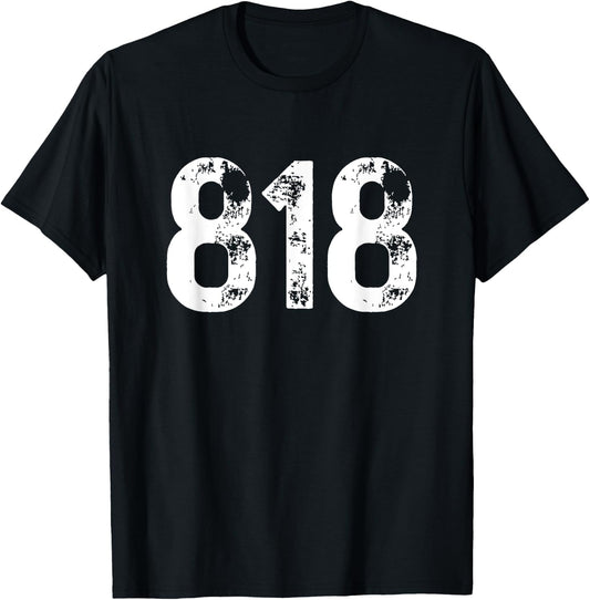 Area Code 818 Los Angeles California CA 818 T-Shirt - T-Shirt | Black