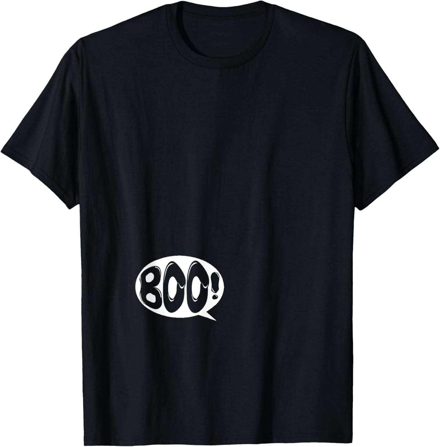 Baby Says Boo! Hilarious Halloween Pregnant Woman T-Shirt - T-Shirt | Black