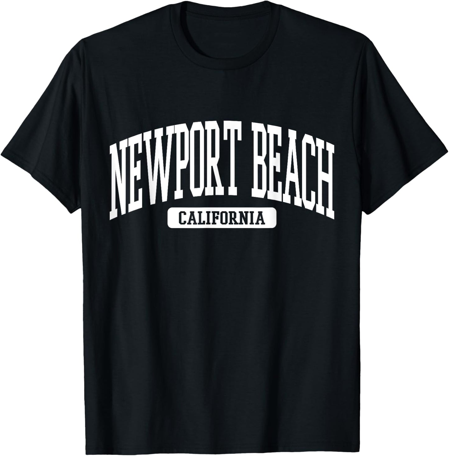 Newport Beach California Souvenir Beach, Aesthetic, Retro T-Shirt - T-Shirt | Black