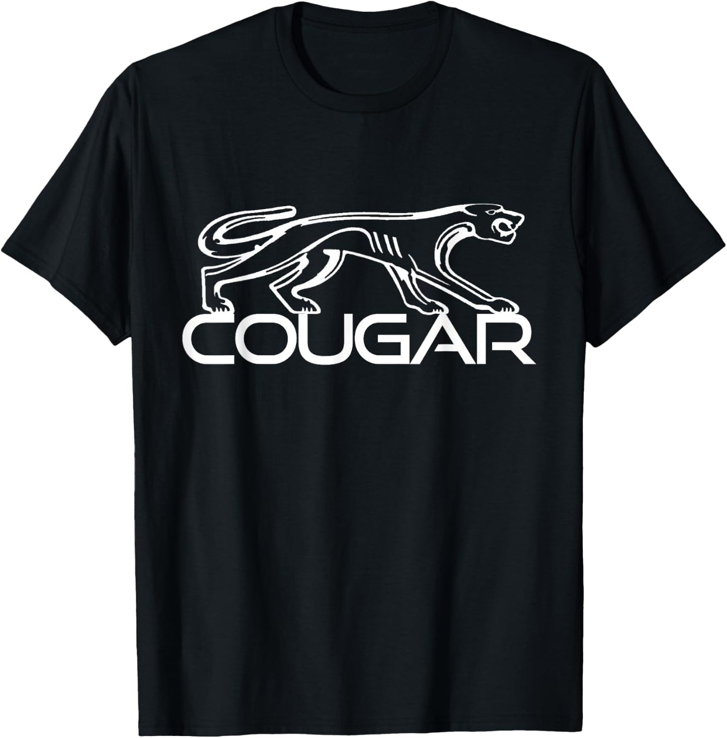 Cougar American Muscle Car Mountain Lion T-Shirt - T-Shirt | Black
