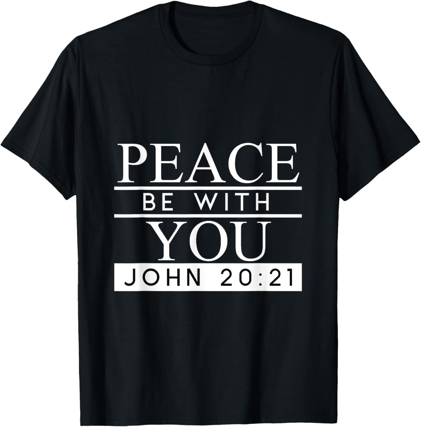 Peace Be With You Christian T-Shirt - T-Shirt | Black