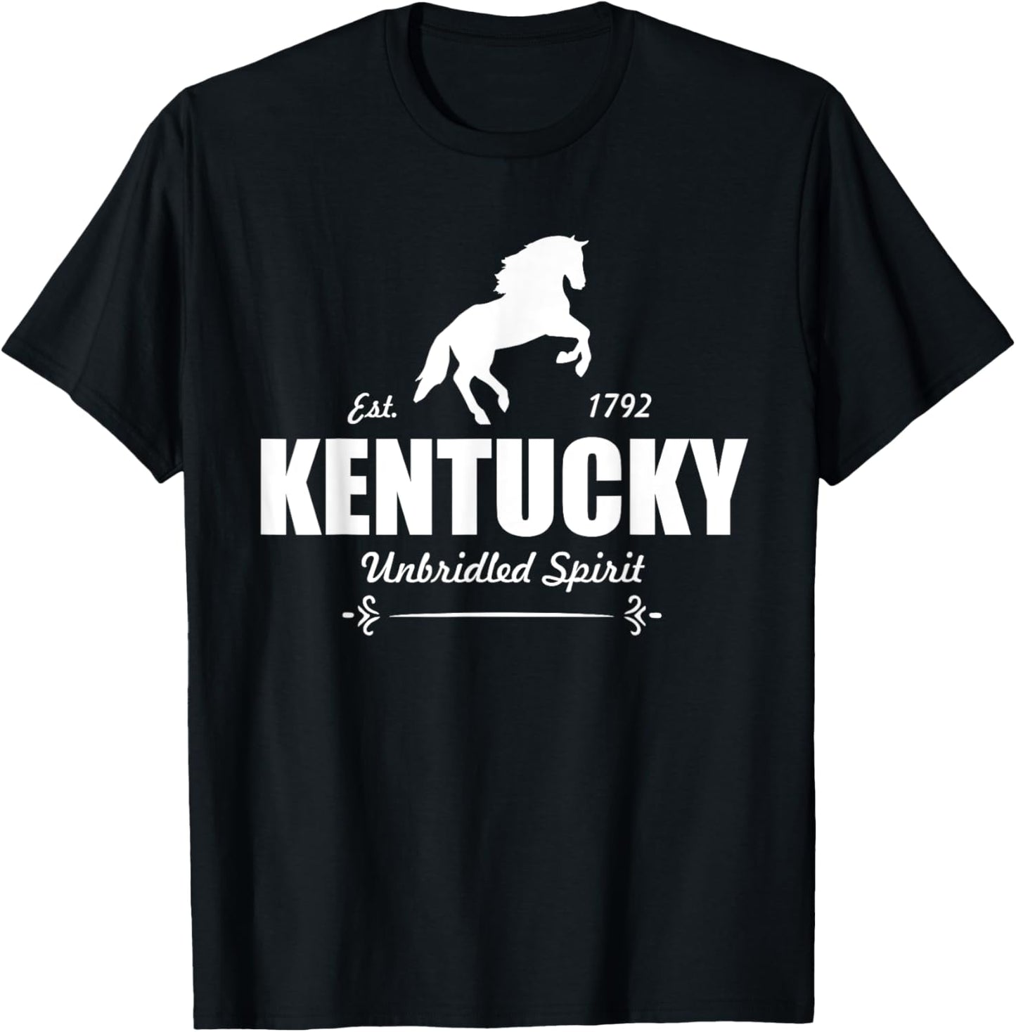 Kentucky Unbridled Spirit Local State Pride Horse T-Shirt - T-Shirt | Black