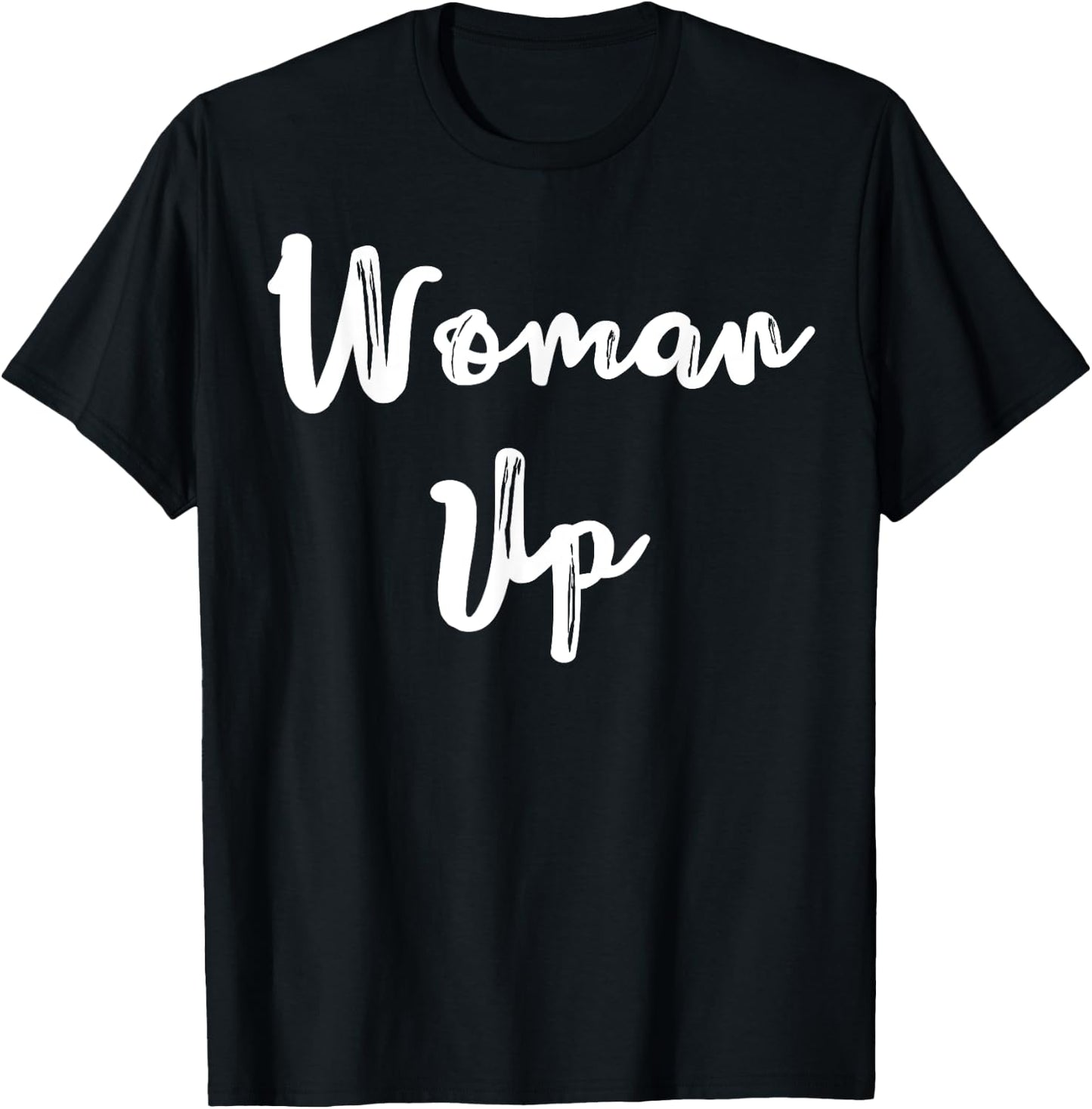 Woman Up Muscle Shirt Funny Fitness Gym Workout Feminist T-Shirt - T-Shirt | Black